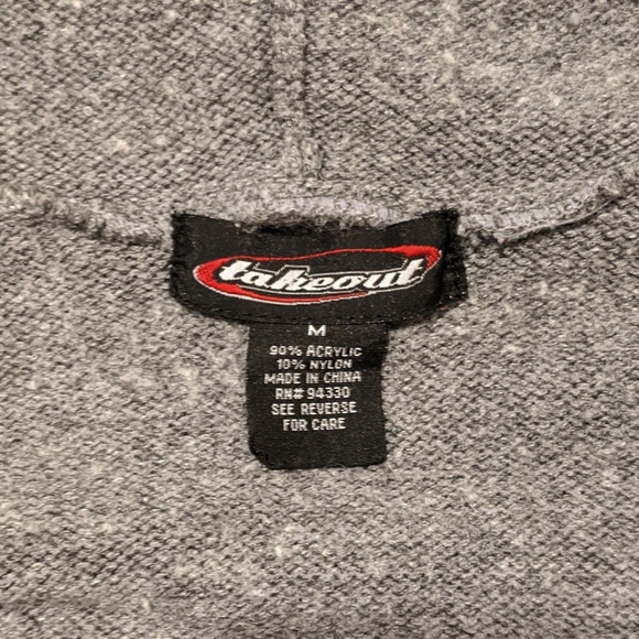 takeout Grey Knit Cardigan with Hood - Picture 3 of 3